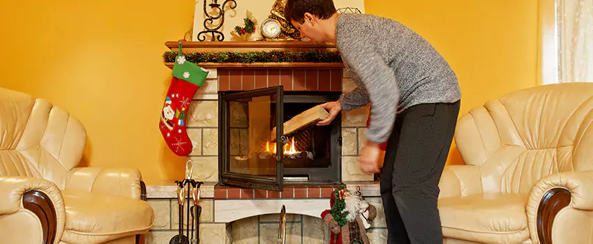 Rusted Metal Fireplace Restoration in Winston-Salem, North Carolina